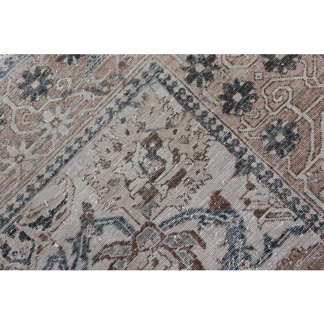 Antique Persian Bakhtiari Rug With Ivory Field and Figural Garden Design For Sale - Image 15 of 15
