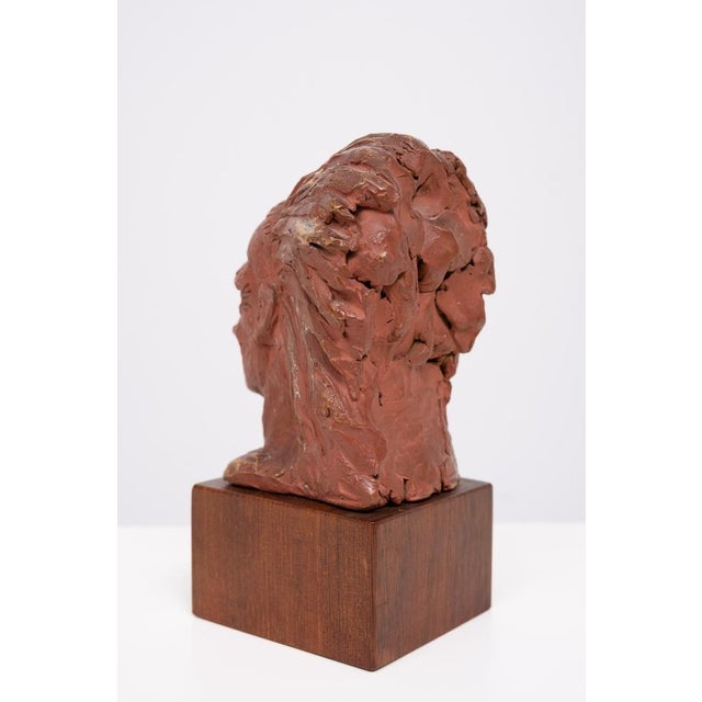 Small Terracotta Indian Bust, 1960s For Sale - Image 9 of 11