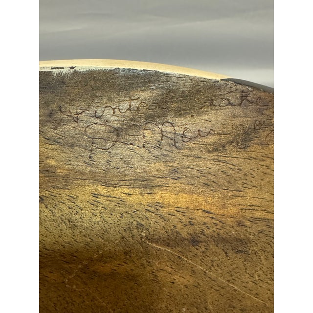 Gray Vintage P. Mountjoy Original Signed Pintail Drake Carved Wood Duck Painted Decoy For Sale - Image 8 of 12