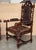 Pair of Colonial Catalan Spanish Altar Armchairs With Carved Leather For Sale - Image 6 of 12