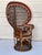 Spectacular 1950 Peacock Rattan Bamboo Armchair in Mackenzie Zie Childs Style For Sale - Image 4 of 9