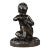 Pigalle Style Bronze Girl With the Bird and the Shell Statue For Sale