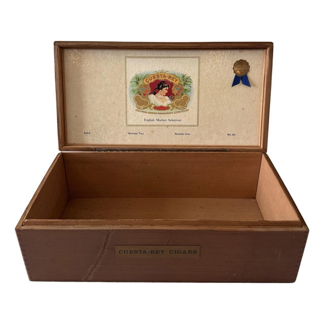 Vintage Cuesta-Rey Wooden Cigar Box For Sale