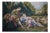 Romantic Tapestry in a Frame Resting Shepherds For Sale