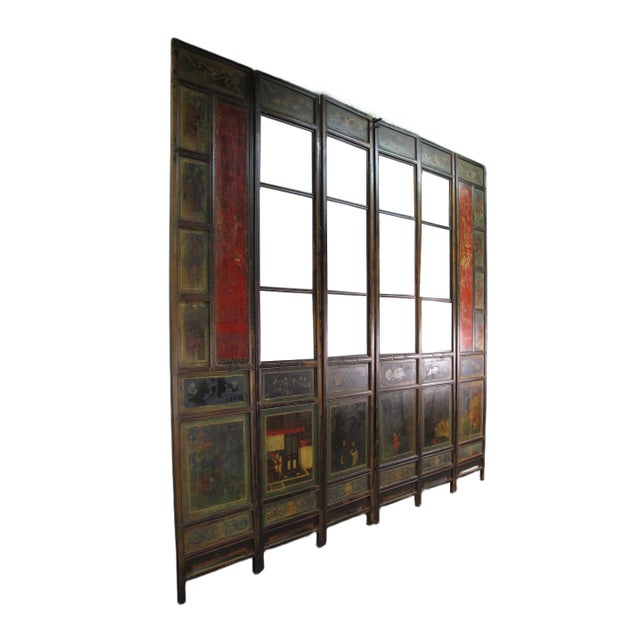 Each panel was hand painted by the artisan in the mid 19th century China. The painting on each each panel is different and...