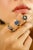 Victorian Revival Blue Sapphire 14k Gold Band Size 6.5 For Sale - Image 10 of 14