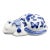 Vintage Blue & White Porcelain Sleeping Cat Figurine – Hand-Painted With Butterflies – Chinoiserie / Delft Style / Whimsical For Sale