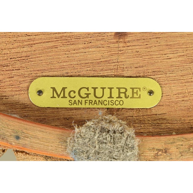 McGuire Hollywood Regency Organic Modern Bamboo Sheaf of Wheat Pedestal Coffee Table, Circa 1970s For Sale - Image 10 of 11