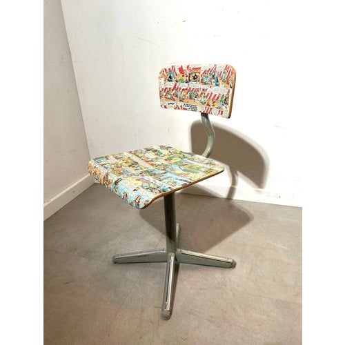 Vintage Comic Print Stool For Sale - Image 5 of 5