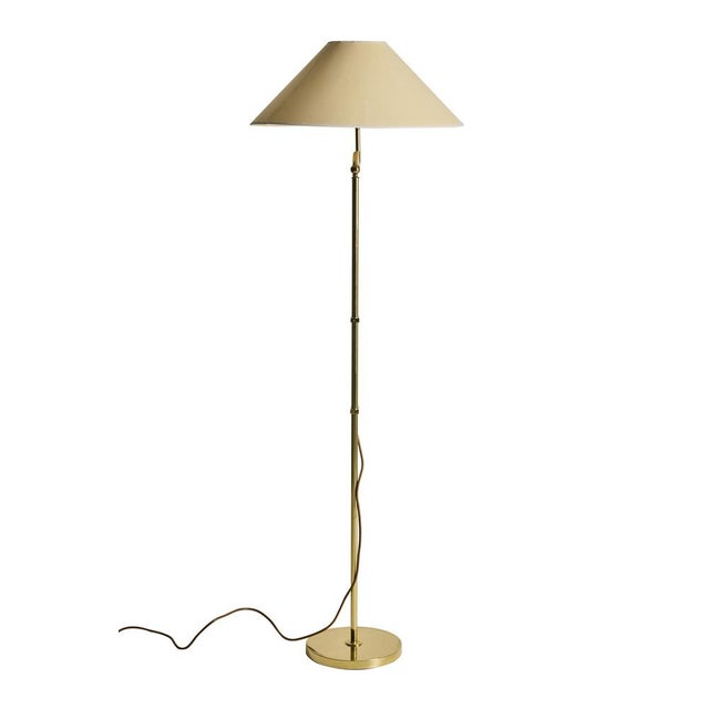 Mid-Century Modern Model G-132 Adjustable Floor Lamp in Brass from Bergboms, 1960s For Sale - Image 4 of 7