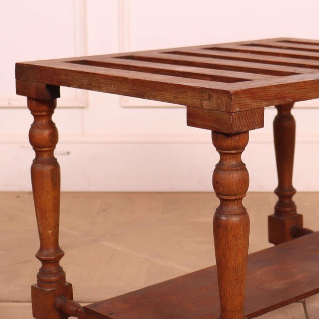 English Oak Luggage Stand For Sale - Image 3 of 7
