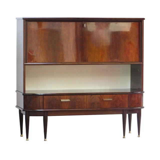 Brown Vintage Art Deco Bar Cabinet in Rosewood, 1930s For Sale - Image 8 of 8