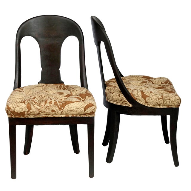 Antique Biedermeier Wood Chairs, Pair For Sale In Los Angeles - Image 6 of 8