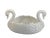 20th Century Italian White Ceramic Double Swan Centerpiece Planter For Sale - Image 4 of 6