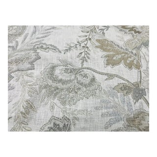 One Yard Remnant Schumacher Sandoway Vine Fabric 174543 / Linen For Sale