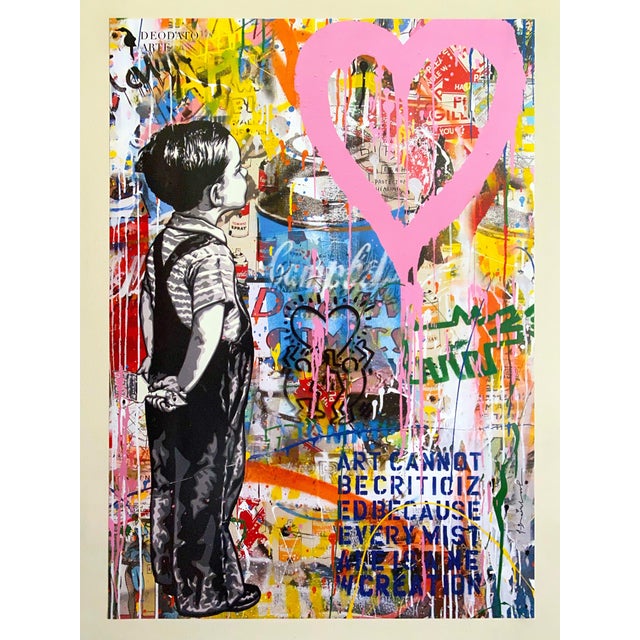 Mr. Brainwash " All My Love " Rare Lithograph Print Pop Art Poster For Sale - Image 12 of 12