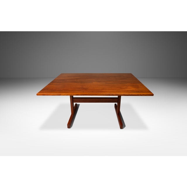 Mid-Century Danish Modern Minimalist Butcher Block Dining Table / Work Desk in Solid Oak, Denmark, C. 1960s For Sale - Image 4 of 12