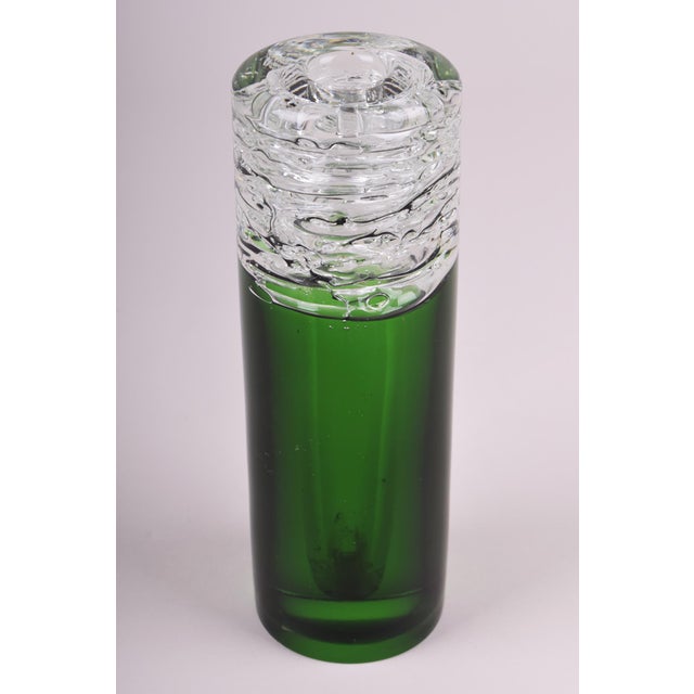 Glass Mid-Century Vase by F. Vízner for Glasswork Škrdlovice, Czech, 1970s For Sale - Image 7 of 7