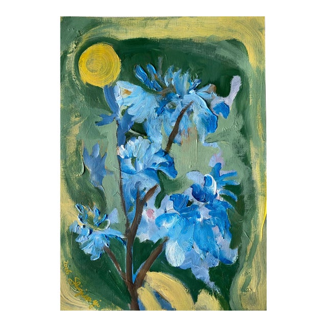 Original Work on Paper-Jardin d'Hiver-Shizico Yi-British Awarded Artist-Impasto-Oil on Paper For Sale