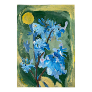 Original Work on Paper-Jardin d'Hiver-Shizico Yi-British Awarded Artist-Impasto-Oil on Paper
