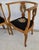 Wood Antique Circa 1900 Victorian Corner Tub Barrel Chairs Set of 2 For Sale - Image 7 of 18