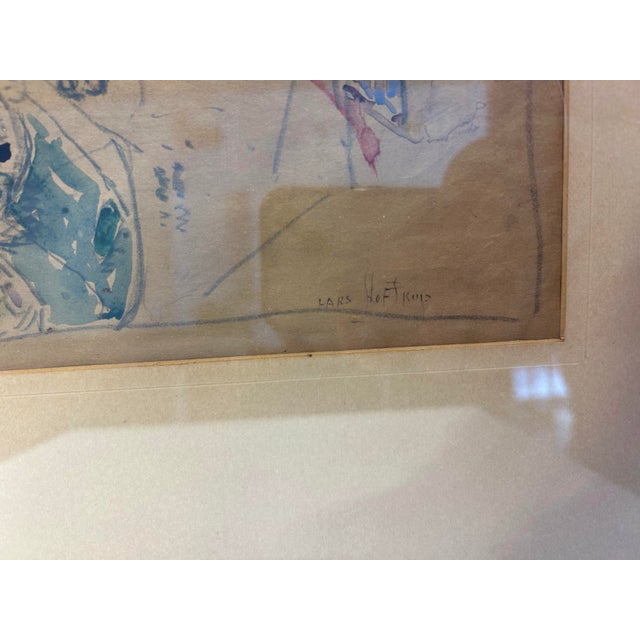 Aerial perspective view of sailboats docked along coastal square. Hovtrup immigrated to upstate New York in 1881, then...