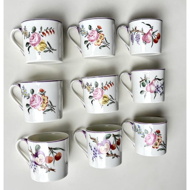 Coffee Cups and Saucers from Mennecy‑Villeroy, Set of 18 For Sale - Image 5 of 18