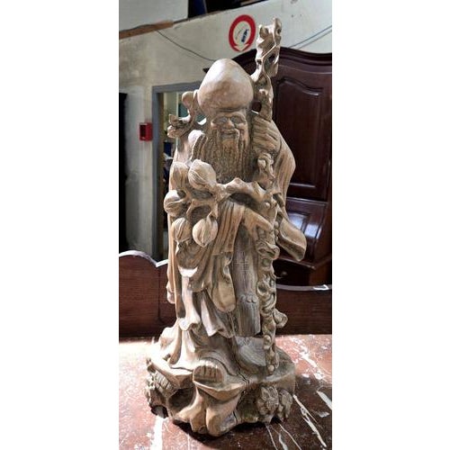 Period: 19th century Style: Asian art Condition: Good condition Material: Solid wood Height: 70