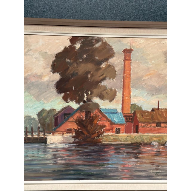 Helge Andersson, Coastal Village, 1965, Oil on Panel, Framed For Sale - Image 17 of 18