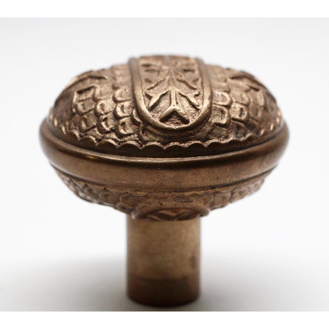 Traditional Single Polished Bronze Door Knob For Sale - Image 3 of 4