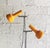 Industrial Mid-Century German Floor Lamp in Yellow and Chrome, 1970s For Sale - Image 3 of 9