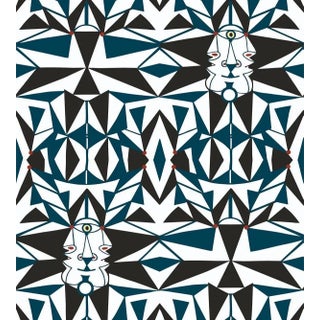 Sample - Lelievre for The House of Scalamandr�� Email Wallcovering, Bleu For Sale