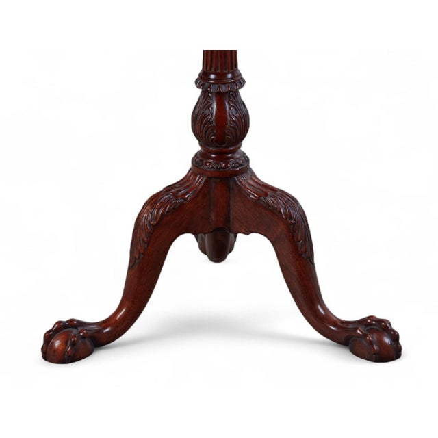 Traditional Burton-Ching George III Style Mahogany Piecrust Pedestal Tripod Table For Sale - Image 3 of 5