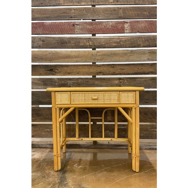Vintage Bamboo and Rattan Desk, Scandinavian For Sale - Image 15 of 16