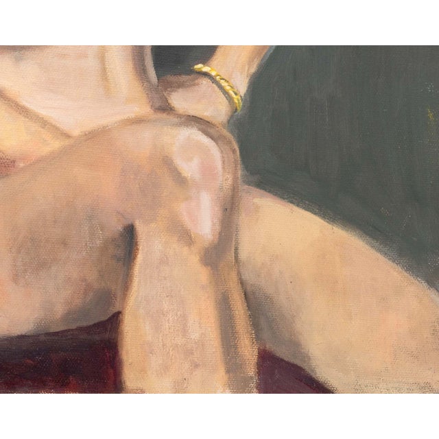 Marion Rothenberg Seated Nude Oil on Canvas For Sale - Image 4 of 6
