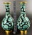 9" Pair Vintage Chinese Cloisonné Vases - Black & Turquoise Floral (Frid Estate) For Sale - Image 4 of 4