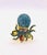 Bochic "Orient" Vintage Natural Blue Topaz & Tourmaline Ring Set 18K & Silver For Sale - Image 18 of 18