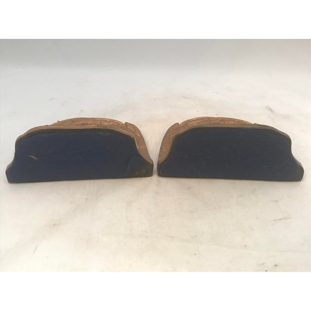 Bronze Art Deco Gilt Bronze "End Of The Trail" Bookends, c. 1930s For Sale - Image 8 of 10