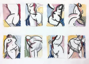 Figurative Studies I, Four Ladies Drawing