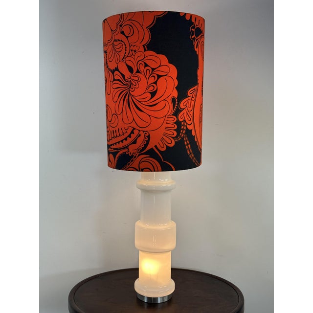 Glass Vintage Lamp in White Opaline Murano Glass from Doria Leuchten, Italy, 1970 For Sale - Image 7 of 12
