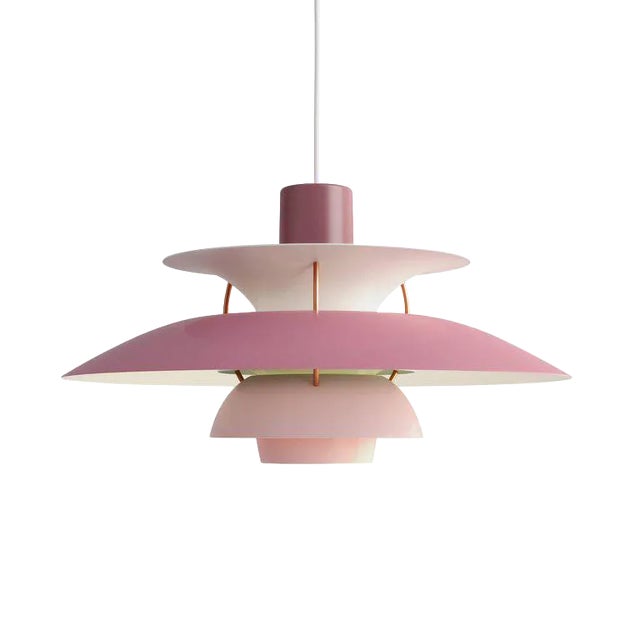 Poul Henningsen Ph 5 Pendant for Louis Poulsen in Rose For Sale