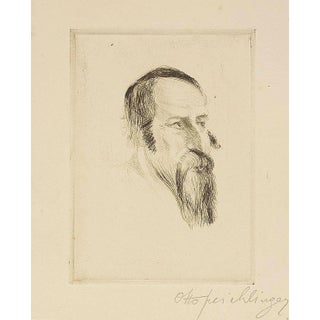 Otto Freichlinger, Rabbi (Study), Etching on Paper, 1930 For Sale