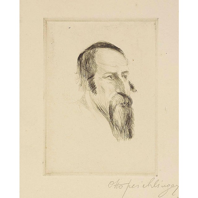 Otto Freichlinger, Rabbi (Study), Etching on Paper, 1930 For Sale