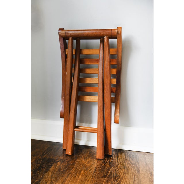 1950s Mid-Century Wood Folding Stool From the Studio of Tawny Chatmon For Sale - Image 5 of 5