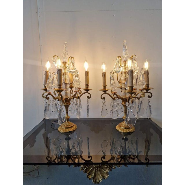 Bronze Table Lamps, Set of 2 For Sale - Image 4 of 9