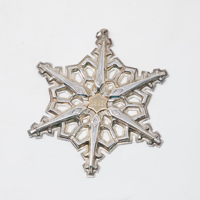 1983 Gorham Sterling Snowflake Ornament For Sale In Nashville - Image 6 of 11