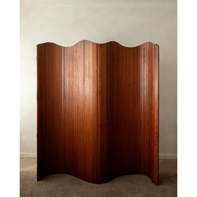 Mid-Century Modern Art Deco Pine Room Divider by Jomain Baumann for Baumann, France, 1930s For Sale - Image 3 of 18