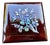 Mid 20th Century Korean Lacquer Vanity Box With Iridescent Mother-of-Pearl Inlay For Sale