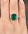 4.33 Ct Gia Certified Zambian Emerald & Diamond Ring, Size 7 For Sale - Image 4 of 9
