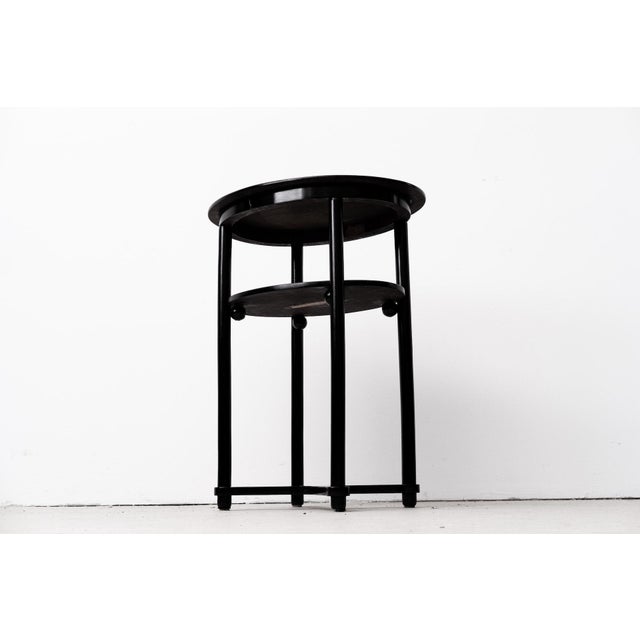 Wood Small Art Nouveau Black Bentwood Side Table in the style of Josef Hoffmann, 1915 For Sale - Image 7 of 18